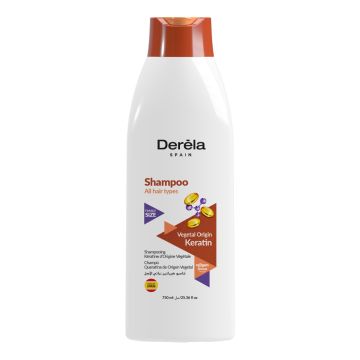 CHAMPÚ QUERATINA DE ORIGEN VEGETAL 750 ML DERELA   M/DERELA